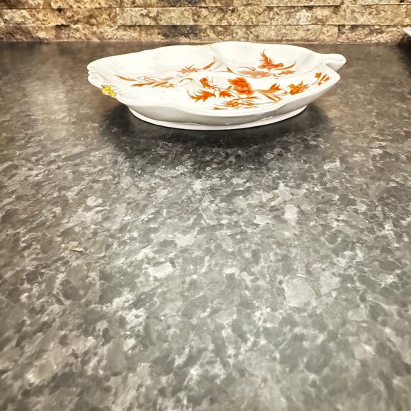 Haviland Limoges France 3 Section Divided Serving Plate Dish Gold Gilt Vintage - Picture 4 of 9